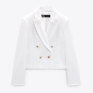 Zara Cropped Tweed Jacket